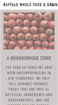 Mobile Screenshot of buffalowholefoods.com